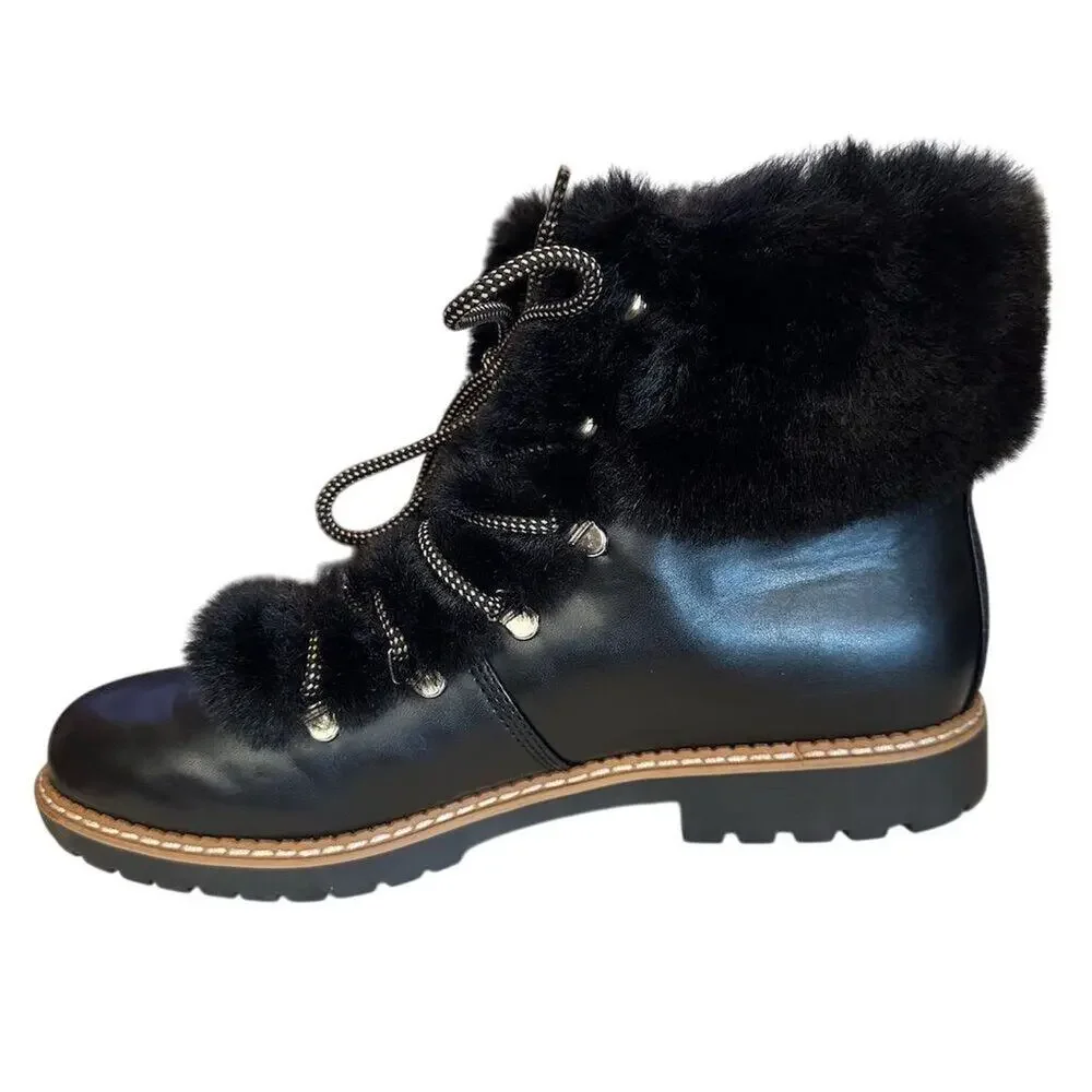INC Women's Black Faux‎ Fur Ankle Boots Size 11 Winter Casual - Picture 7 of 11